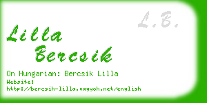 lilla bercsik business card